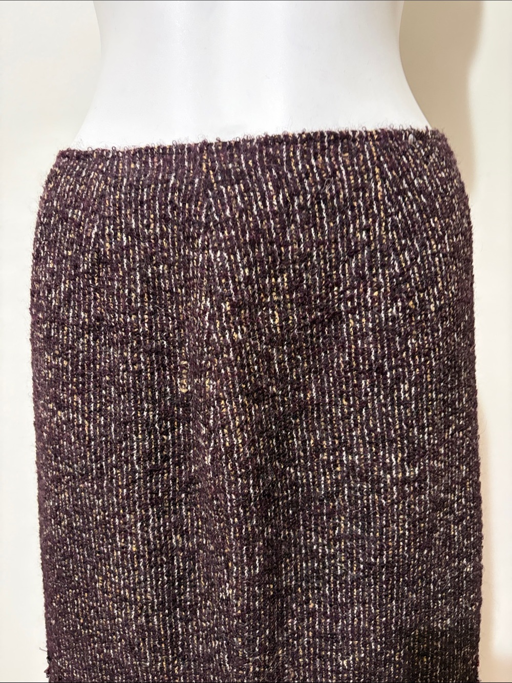 Lafayette 148 New York brown tweed hand beaded academia pencil wool skirt 4 - Picture 3 of 15